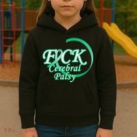 F*ck Cerebral Palsy Kids Hoodie thumb 3