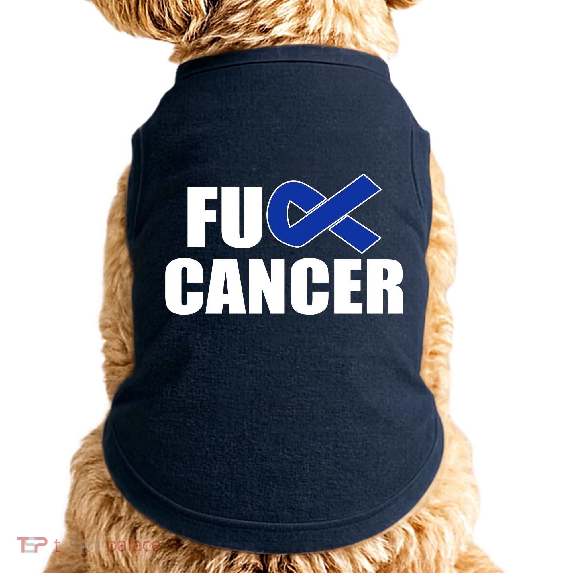 F*ck Colon Cancer Fight Logo Doggie Tank