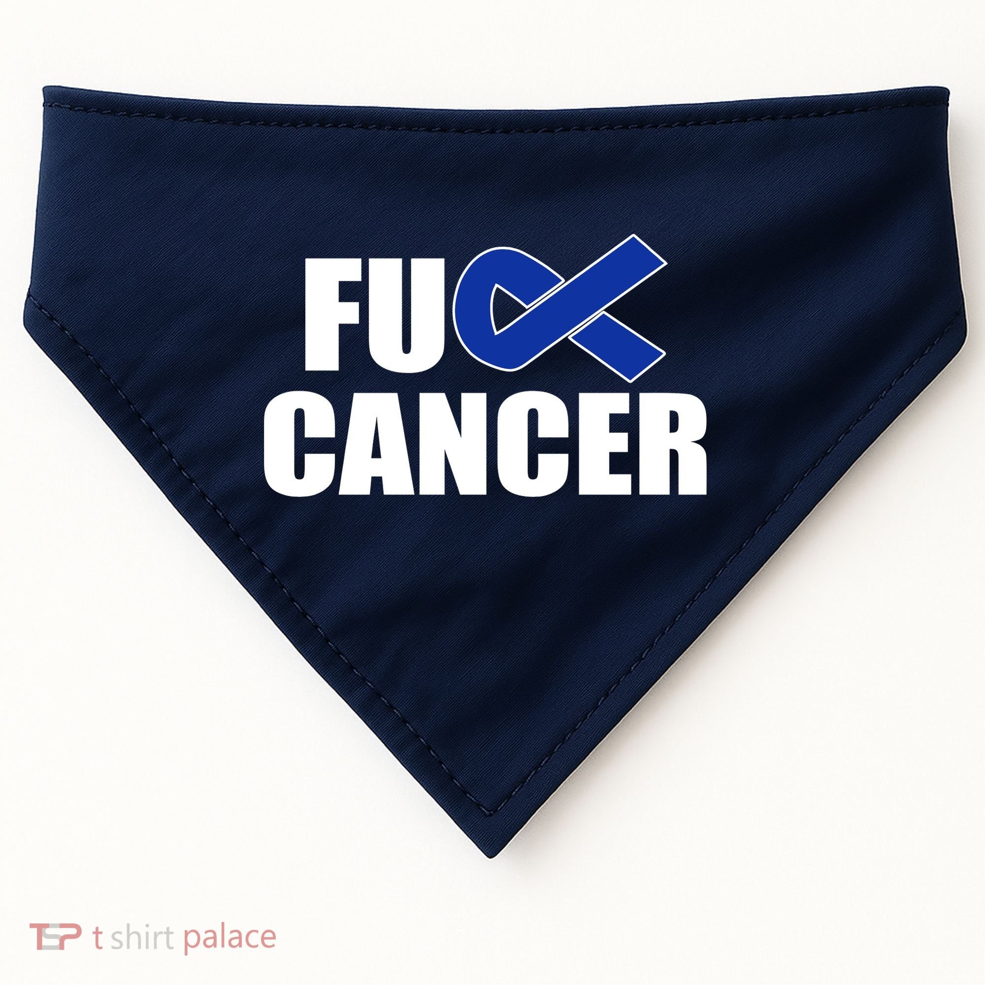 F*ck Colon Cancer Fight Logo USA-Made Doggie Bandana