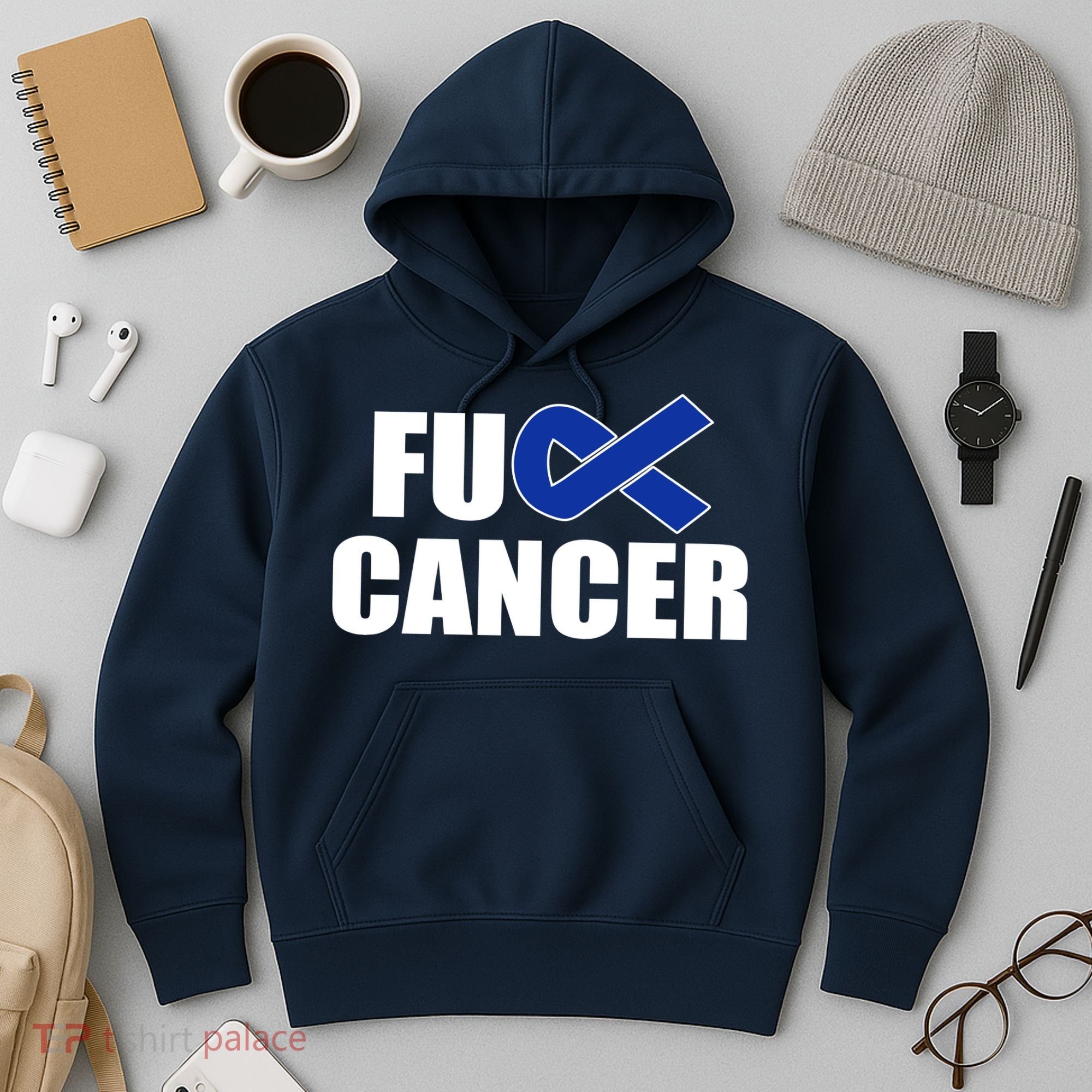 F*ck Colon Cancer Fight Logo Hoodie