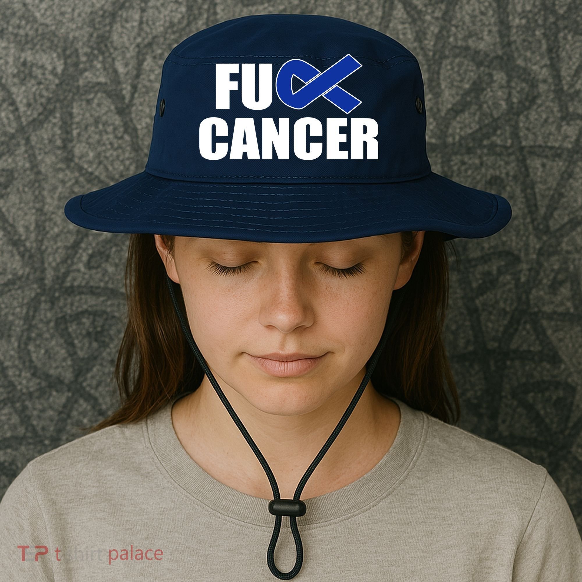 F*ck Colon Cancer Fight Logo Bucket Hat