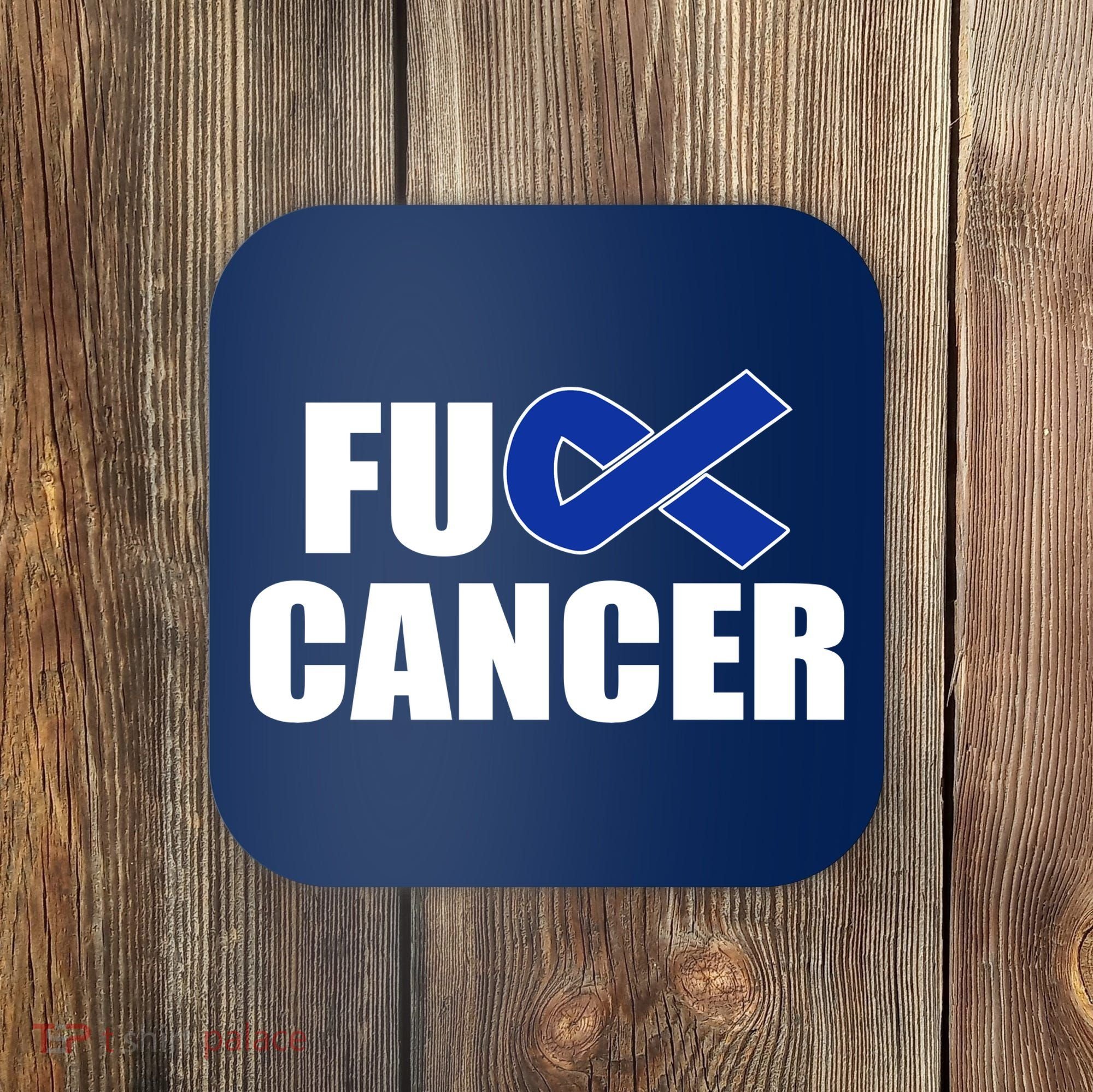 F*ck Colon Cancer Fight Logo Coaster