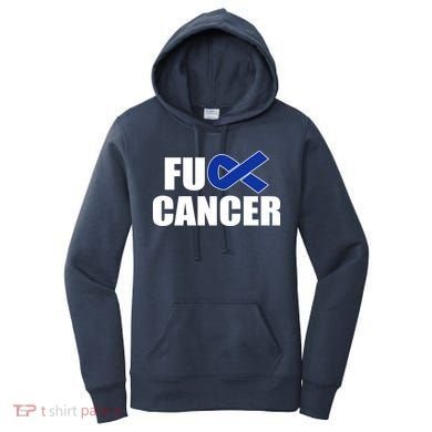 F*ck Colon Cancer Fight Logo Women's Hoodie
