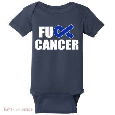 F*ck Colon Cancer Fight Logo Baby Bodysuit