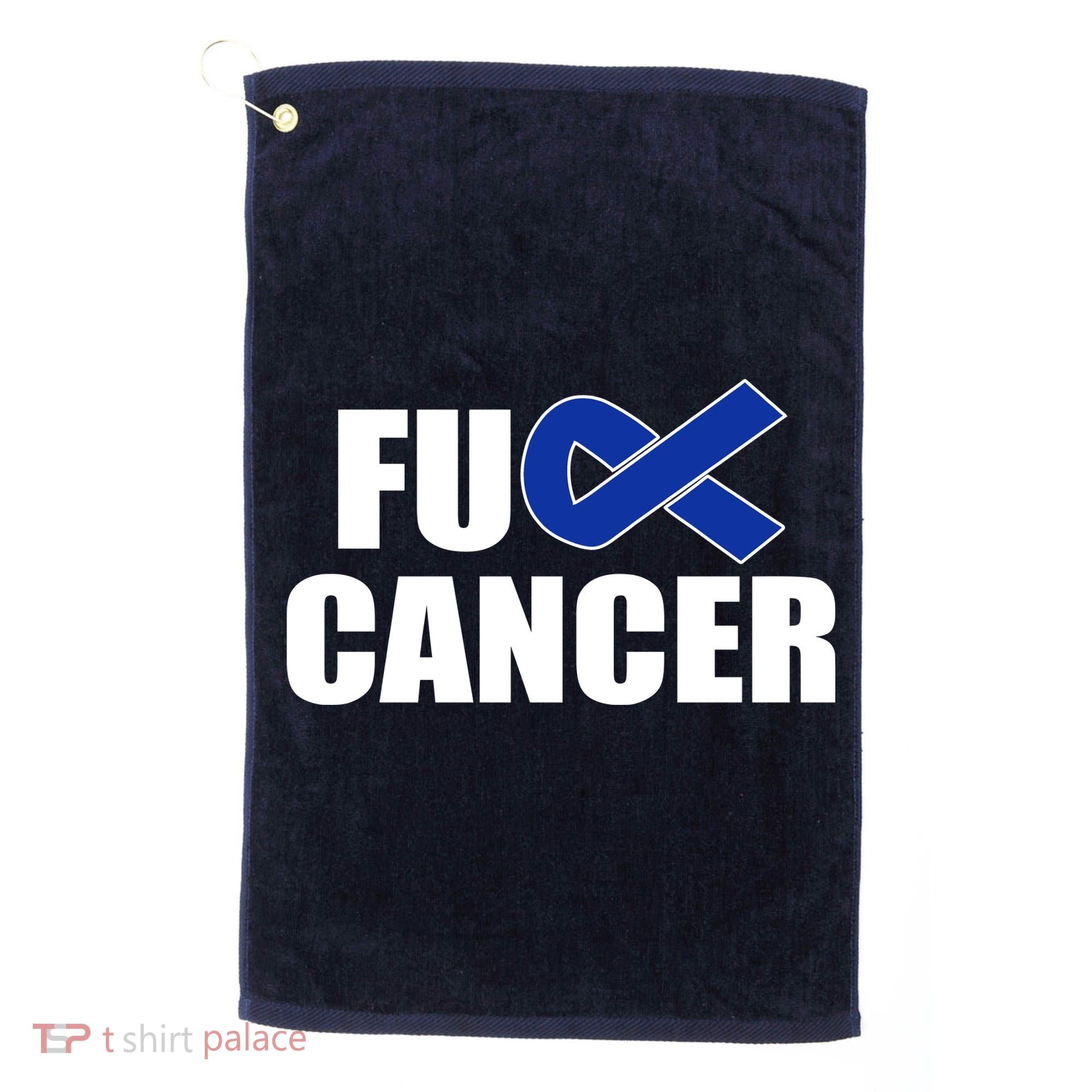 F*ck Colon Cancer Fight Logo Golf Towel
