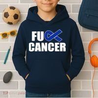 F*ck Colon Cancer Fight Logo Kids Hoodie thumb 2