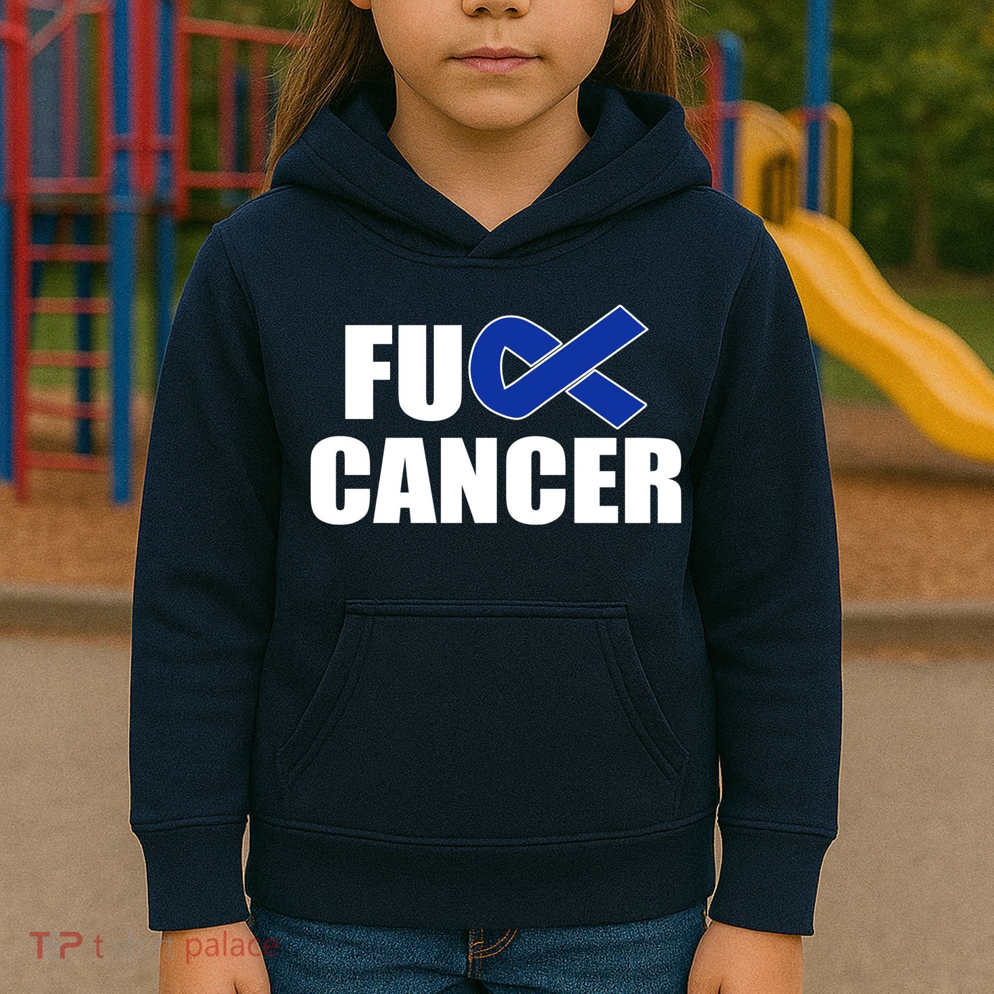 F*ck Colon Cancer Fight Logo Kids Hoodie