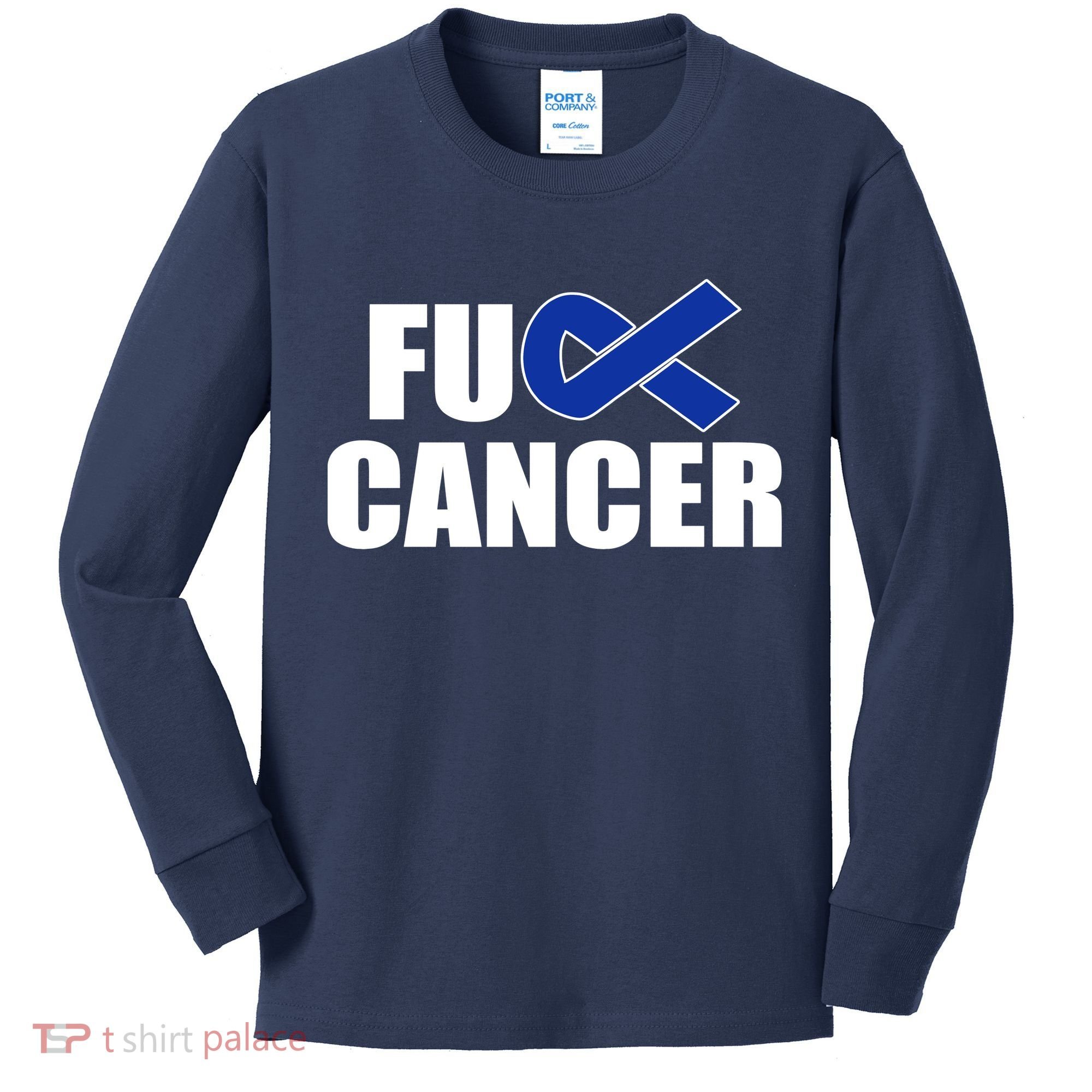 F*ck Colon Cancer Fight Logo Kids Long Sleeve Shirt