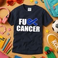 F*ck Colon Cancer Fight Logo Kids T-Shirt thumb 3