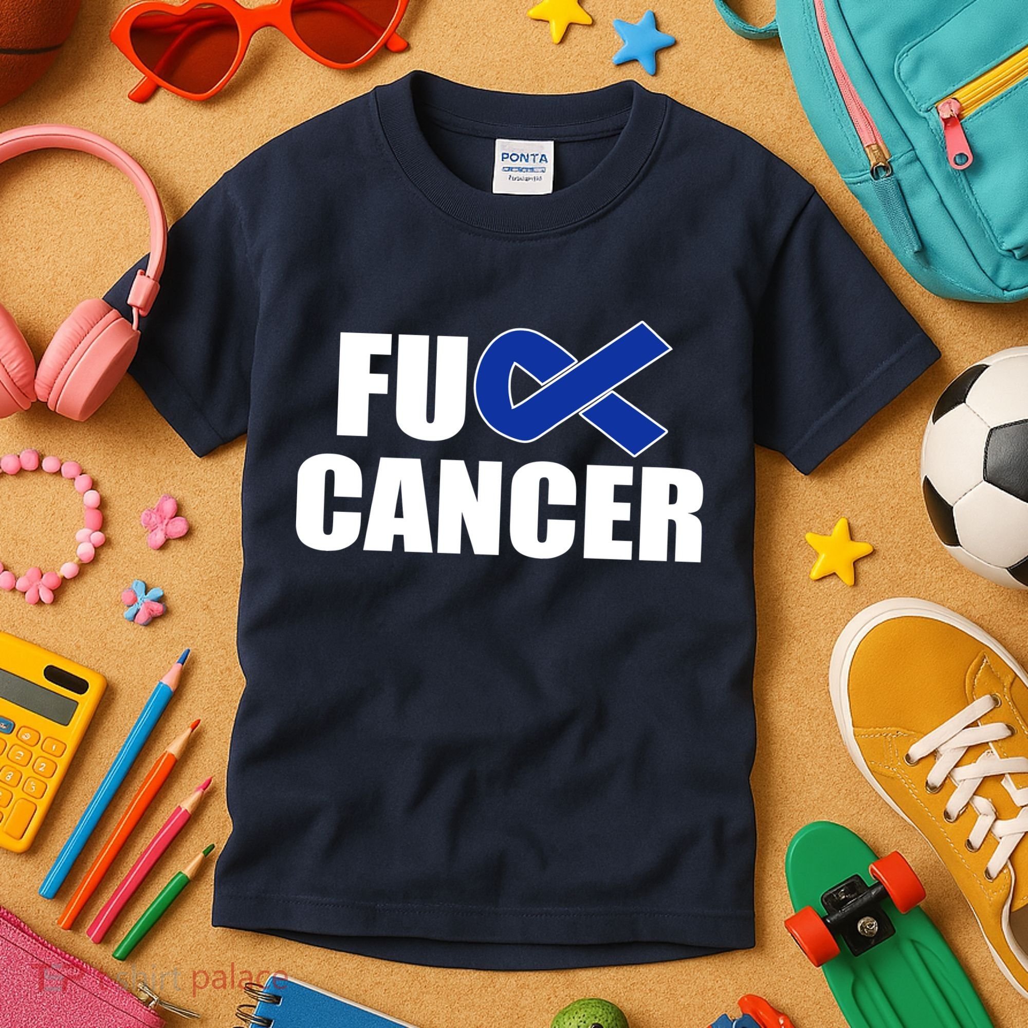 F*ck Colon Cancer Fight Logo Kids T-Shirt