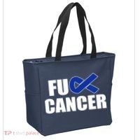 F*ck Colon Cancer Fight Logo Tote Bag thumb 2