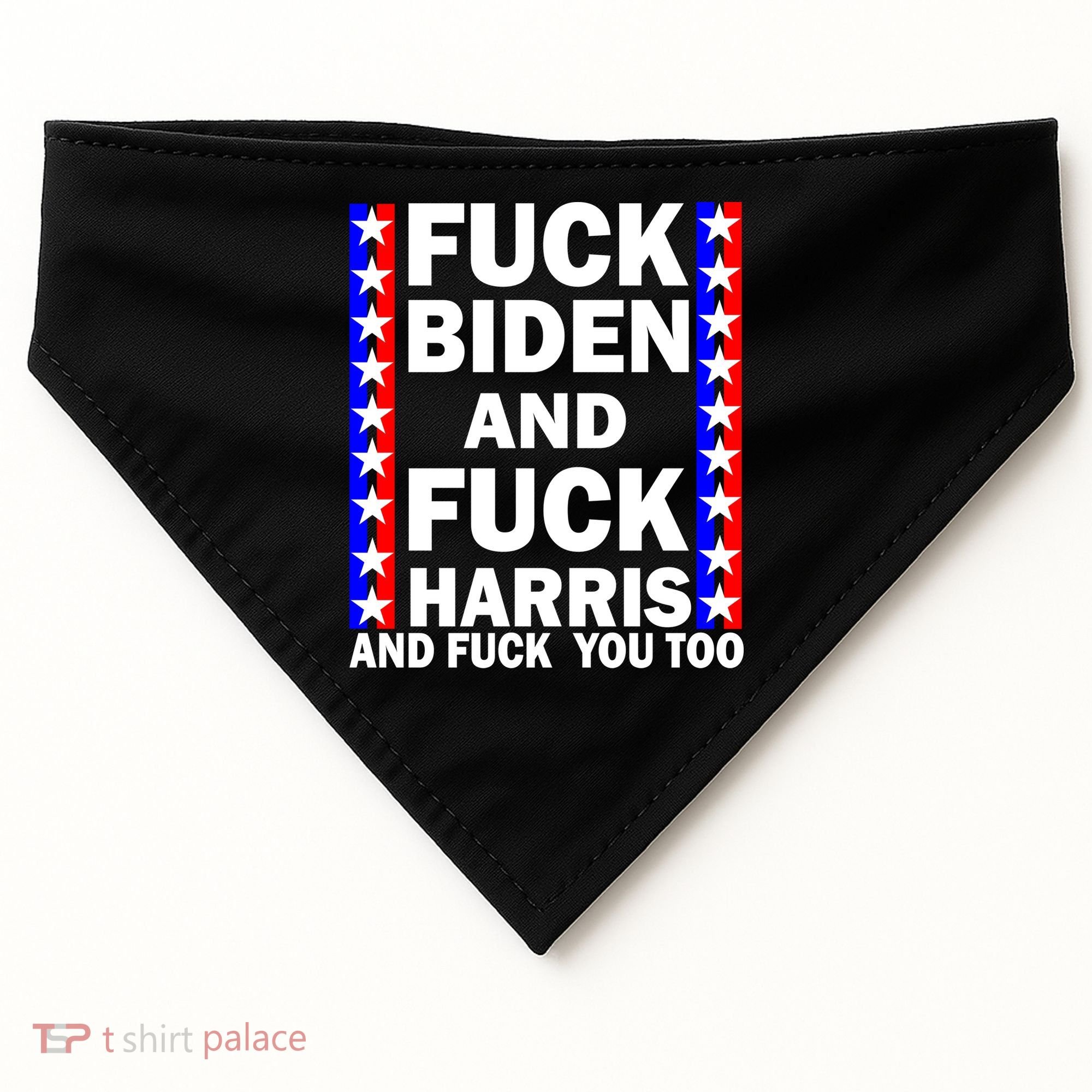 F*ck Kamala Harris and F Joe Biden USA-Made Doggie Bandana