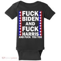 F*ck Kamala Harris and F Joe Biden Baby Bodysuit thumb 0