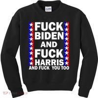 F*ck Kamala Harris and F Joe Biden Kids Sweatshirt thumb 0