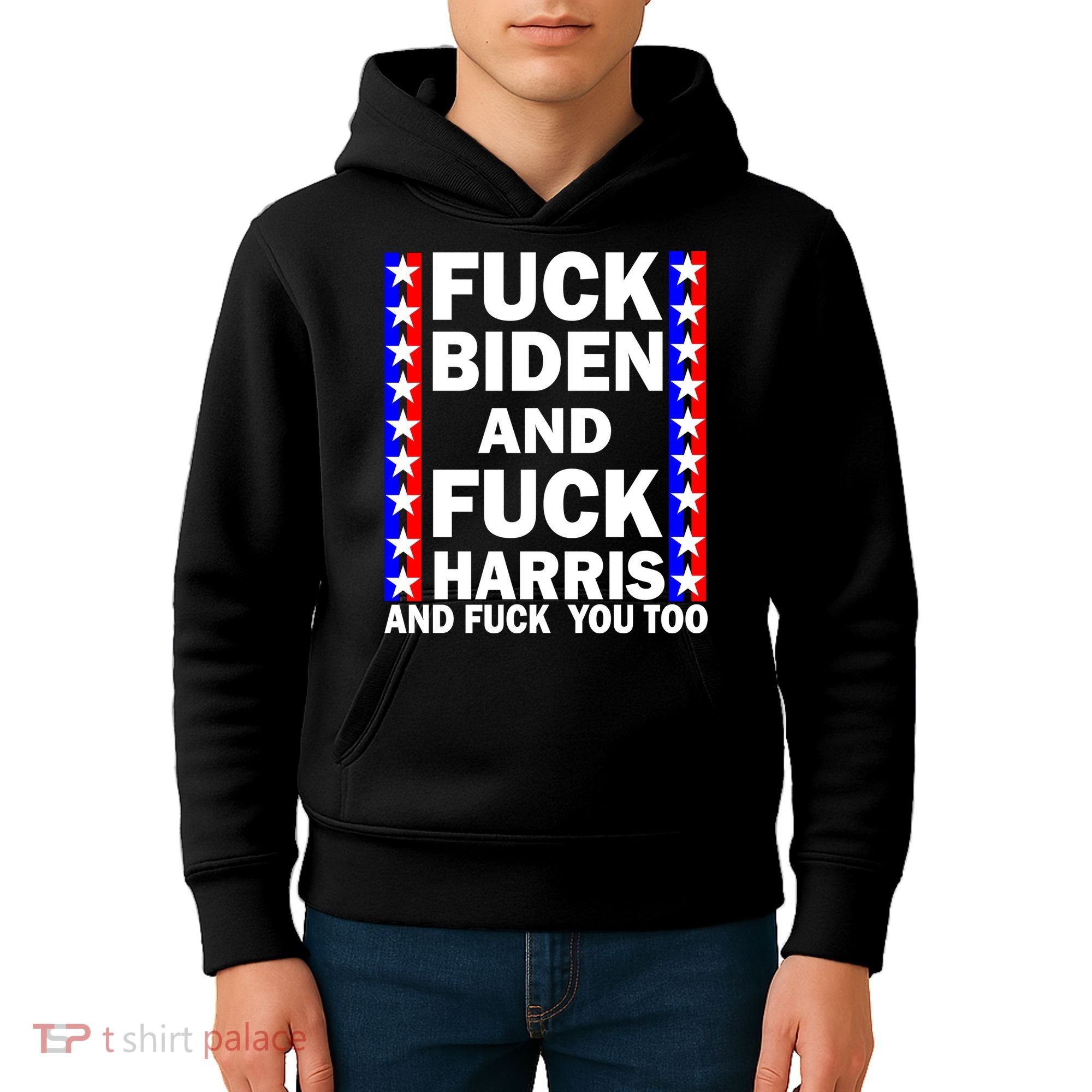 F*ck Kamala Harris and F Joe Biden Kids Hoodie