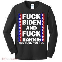 F*ck Kamala Harris and F Joe Biden Kids Long Sleeve Shirt thumb 0