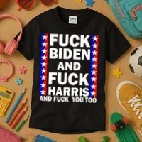 F*ck Kamala Harris and F Joe Biden Kids T-Shirt thumb 3