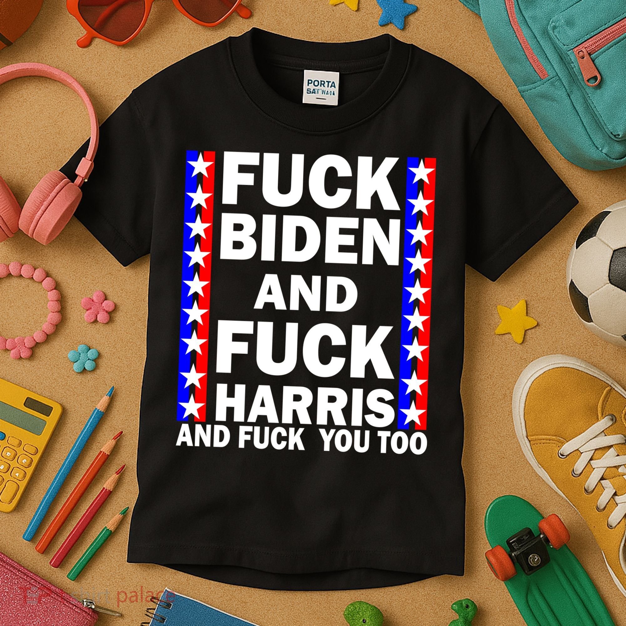 F*ck Kamala Harris and F Joe Biden Kids T-Shirt