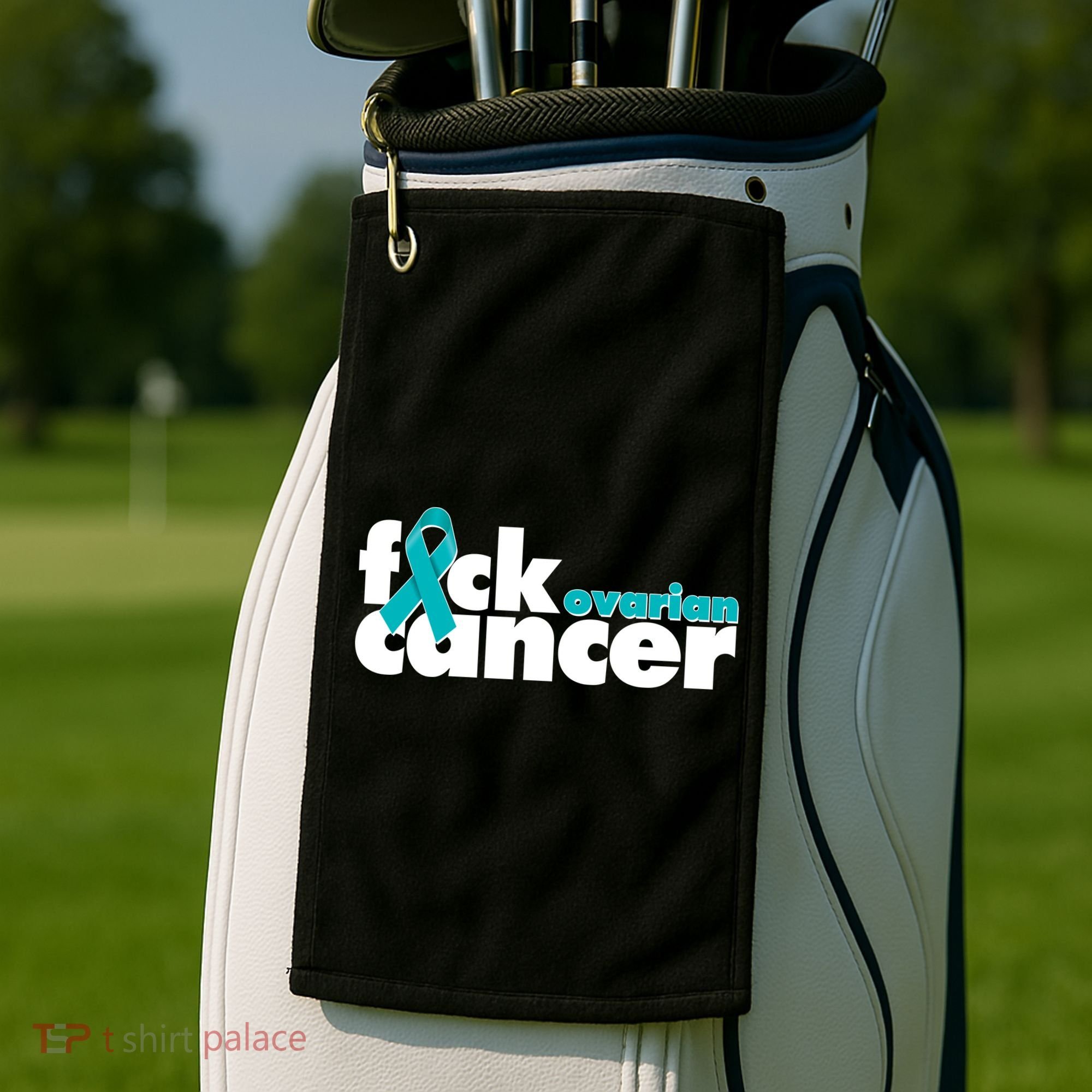 F*ck Ovarian Cancer Golf Towel