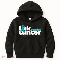 F*ck Ovarian Cancer Kids Hoodie thumb 0