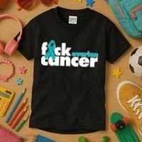 F*ck Ovarian Cancer Kids T-Shirt thumb 3