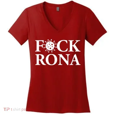 F*ck Rona Women's V-Neck T-Shirt