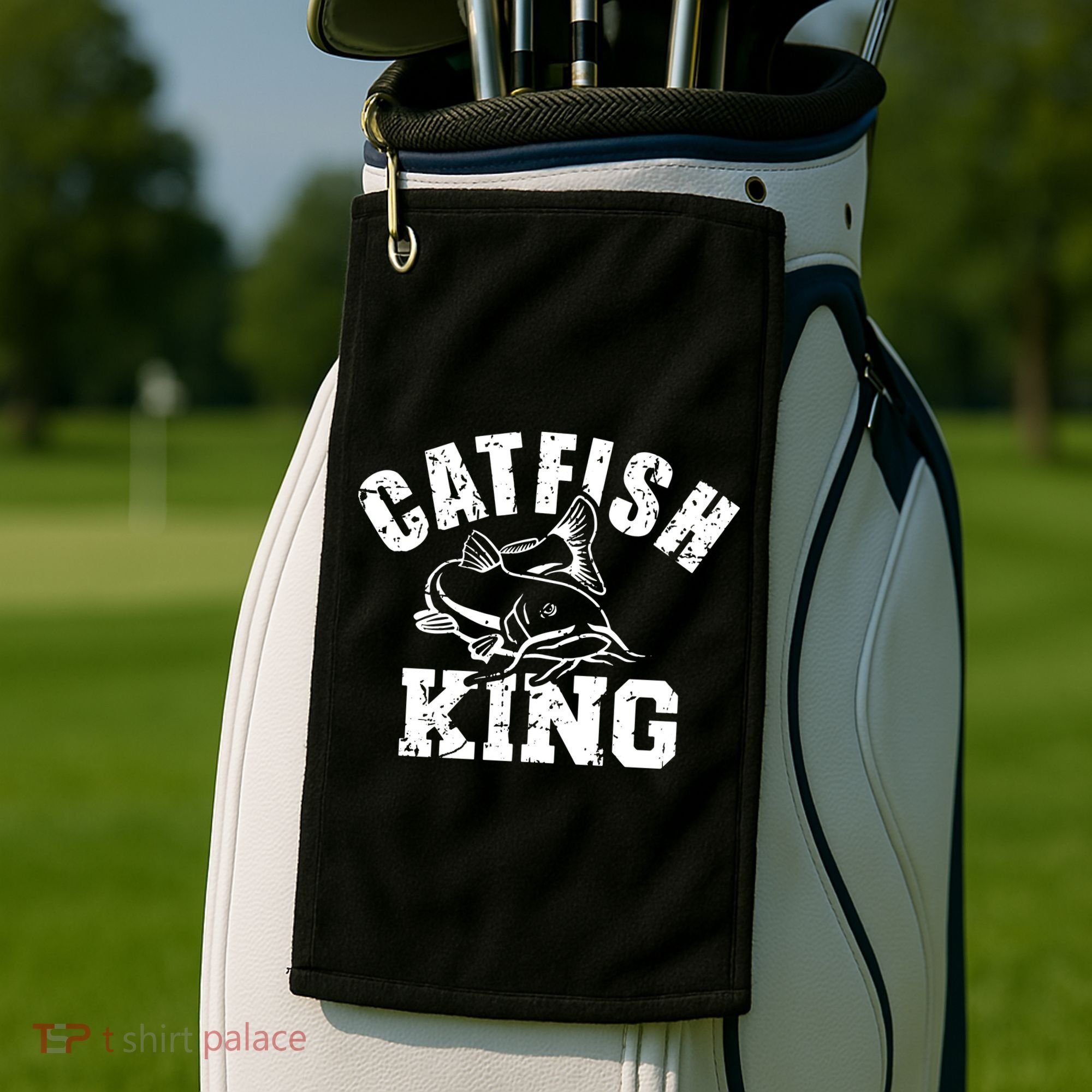 Fishing Catfish King Golf Towel