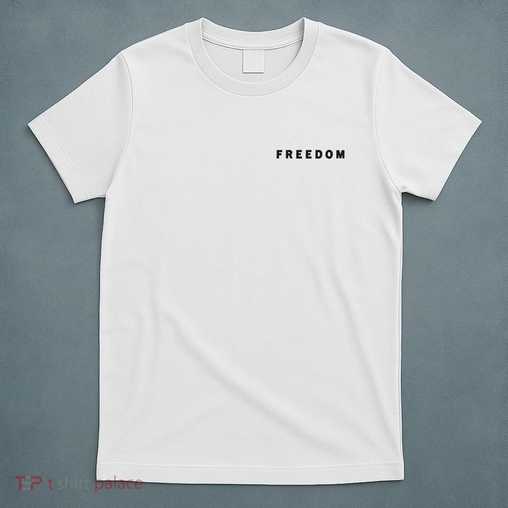 Freedom Charlie Kirk Patriotic Faith USA Christian Embroidered Embroidered T-Shirt