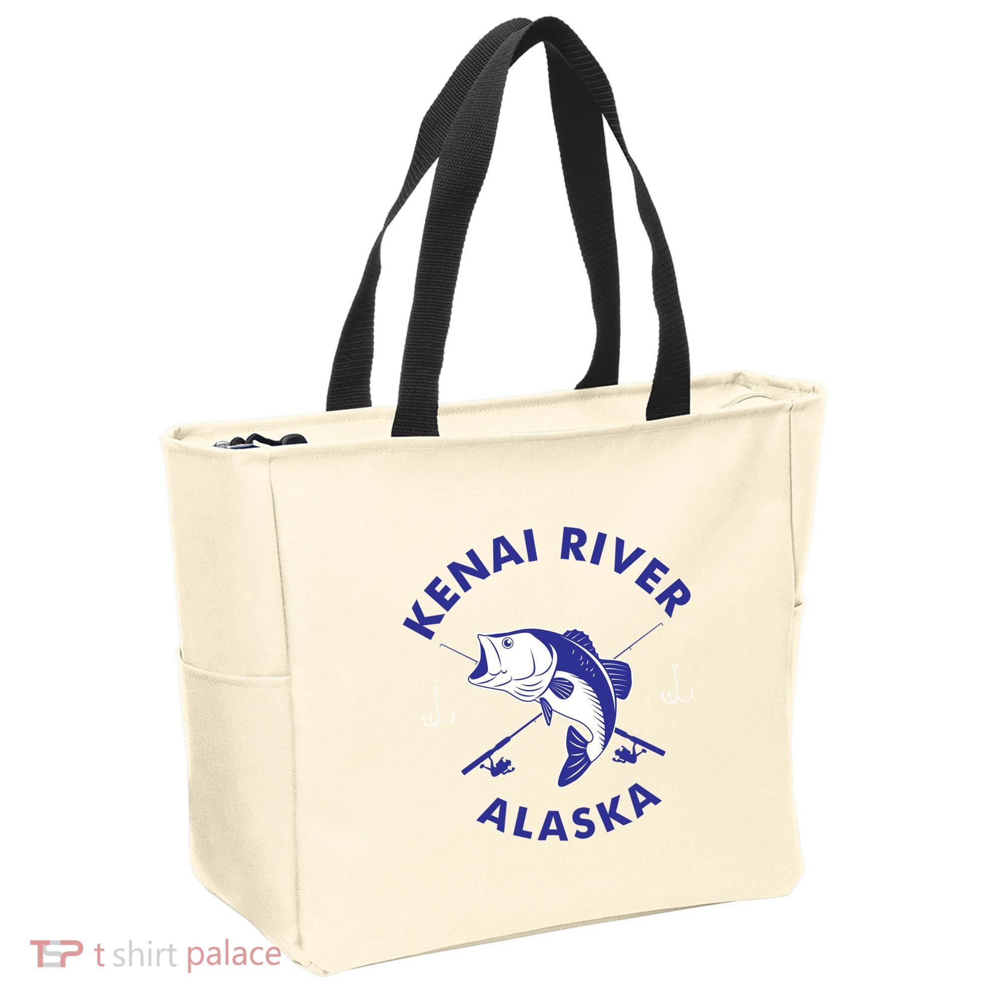 Fishing Club Kenai River Alaska Tote Bag