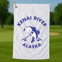 Fishing Club Kenai River Alaska Golf Towel thumb 1