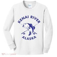 Fishing Club Kenai River Alaska Kids Long Sleeve Shirt thumb 0