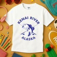 Fishing Club Kenai River Alaska Kids T-Shirt thumb 3