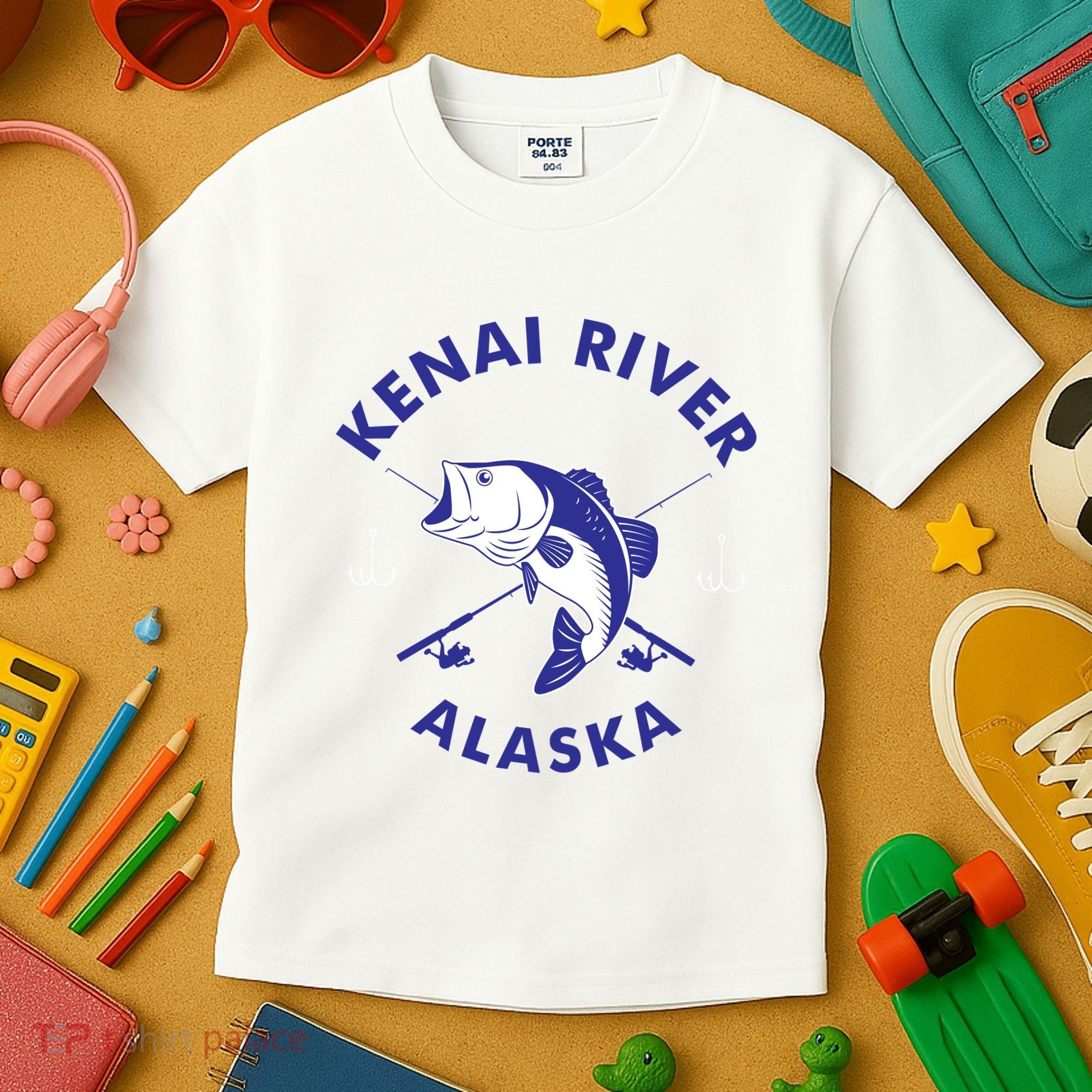 Fishing Club Kenai River Alaska Kids T-Shirt