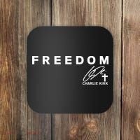 Freedom Charlie Kirk Its All About Jesus Back And Front Coaster thumb 0