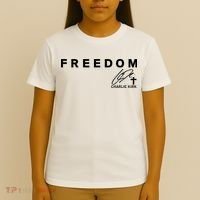 Freedom Charlie Kirk Its All About Jesus Back And Front T-Shirt thumb 4