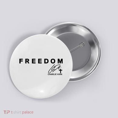 Freedom Charlie Kirk Its All About Jesus Back And Front Button