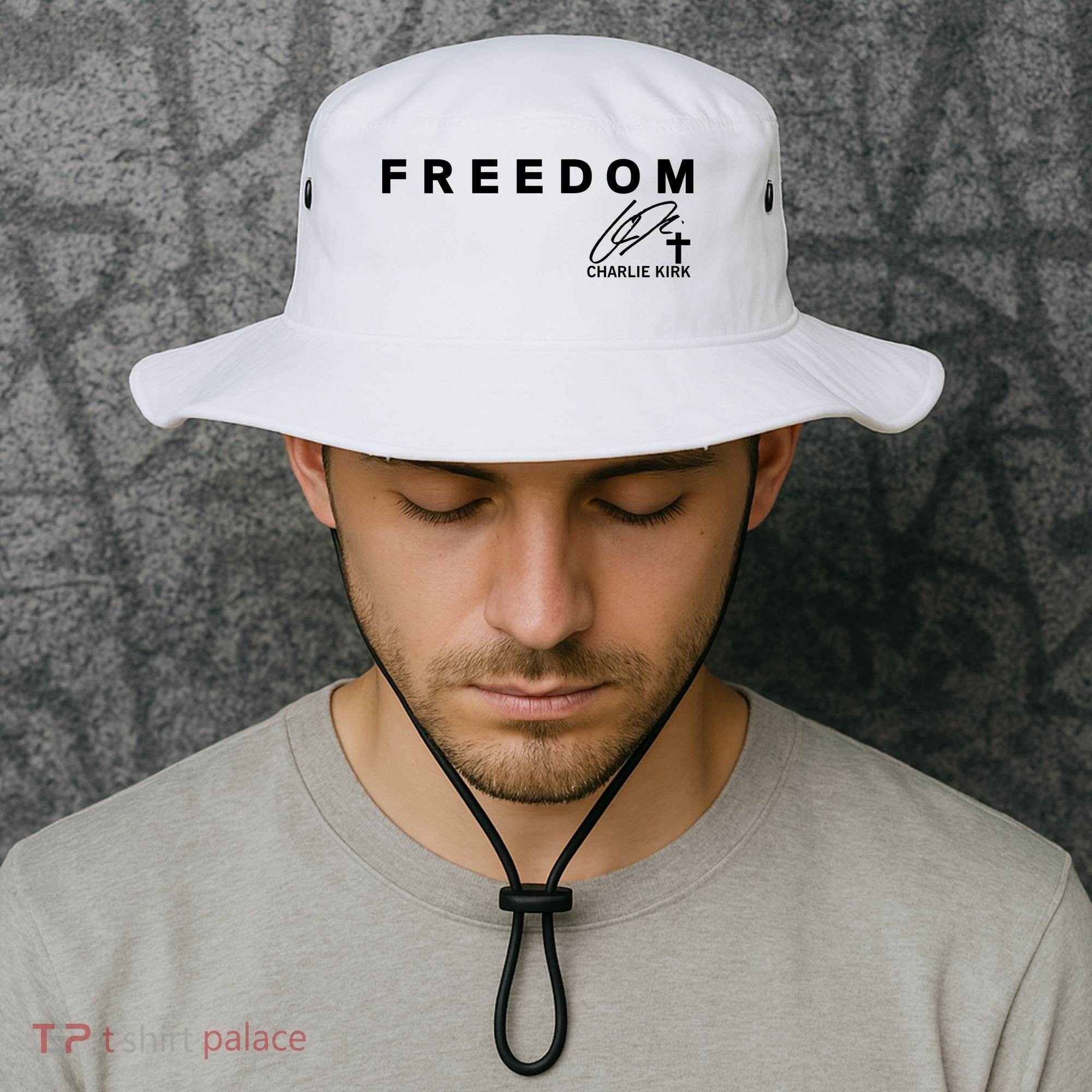 Freedom Charlie Kirk Its All About Jesus Back And Front Bucket Hat