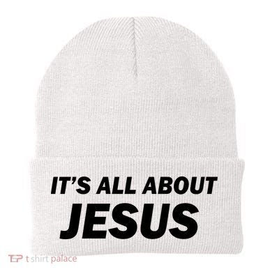 Freedom Charlie Kirk Its All About Jesus Back And Front Beanie back