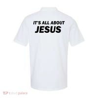 Freedom Charlie Kirk Its All About Jesus Back And Front Polo thumb 1