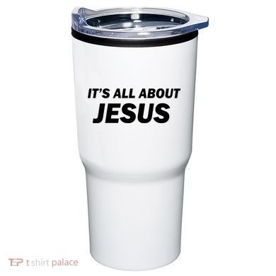 Freedom Charlie Kirk Its All About Jesus Back And Front Tumbler back