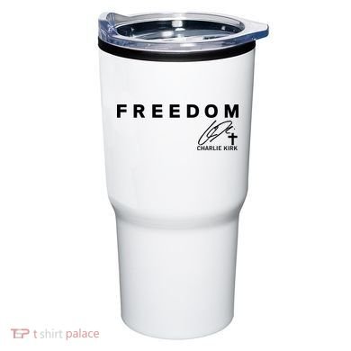 Freedom Charlie Kirk Its All About Jesus Back And Front Tumbler