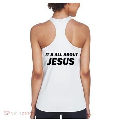 Freedom Charlie Kirk Its All About Jesus Back And Front Women's Tank Top back