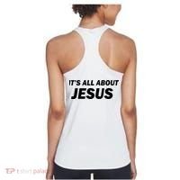 Freedom Charlie Kirk Its All About Jesus Back And Front Women's Tank Top thumb 1