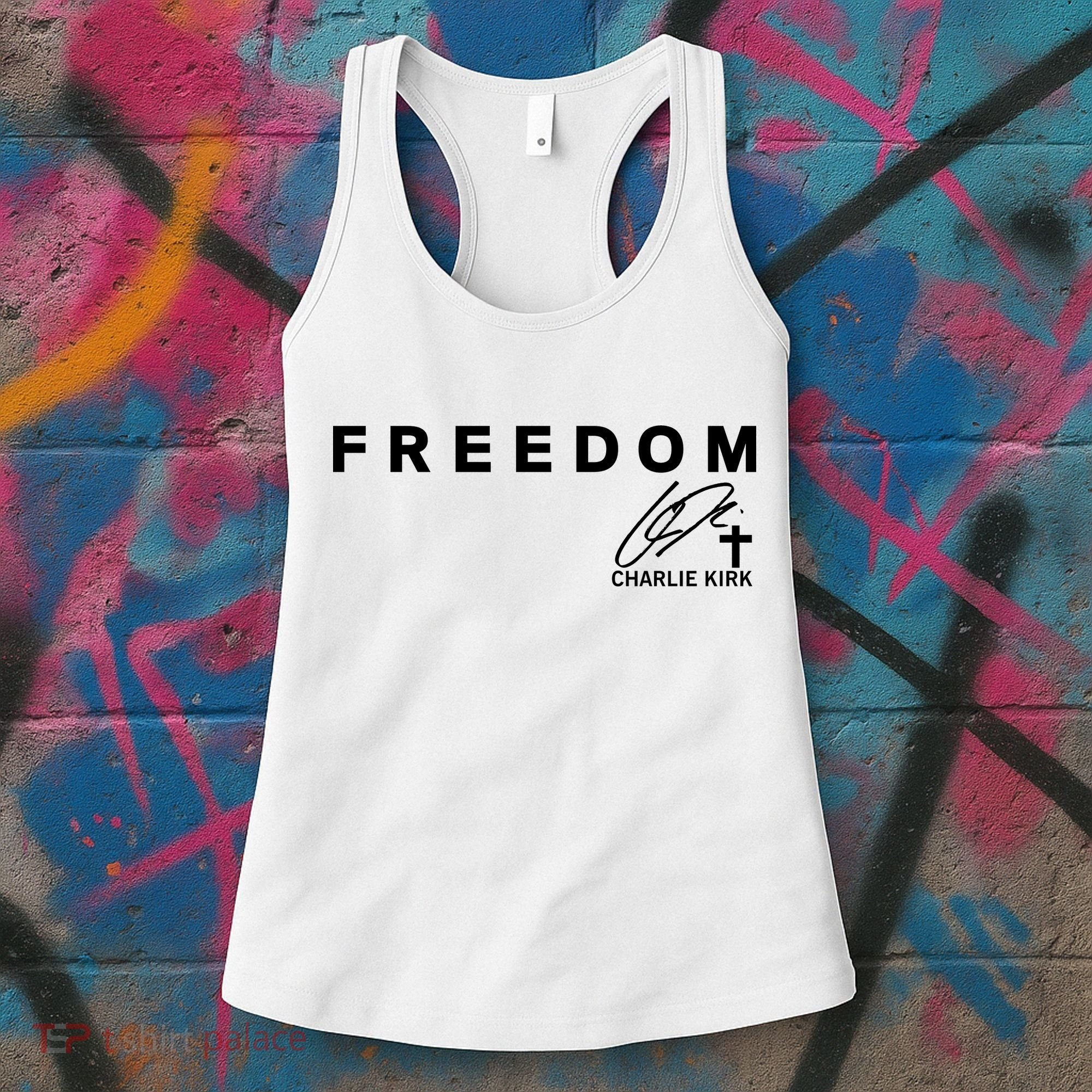 Freedom Charlie Kirk Its All About Jesus Back And Front Women's Tank Top