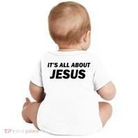 Freedom Charlie Kirk Its All About Jesus Back And Front Baby Bodysuit thumb 1