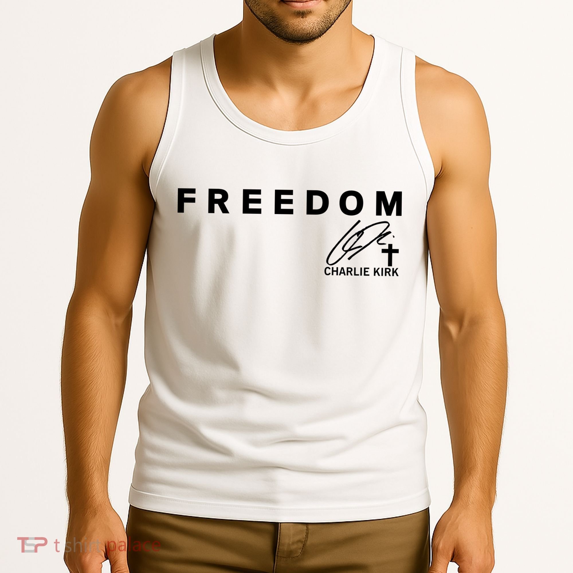 Freedom Charlie Kirk Its All About Jesus Back And Front Tank Top