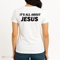 Freedom Charlie Kirk Its All About Jesus Back And Front Women's T-Shirt thumb 1
