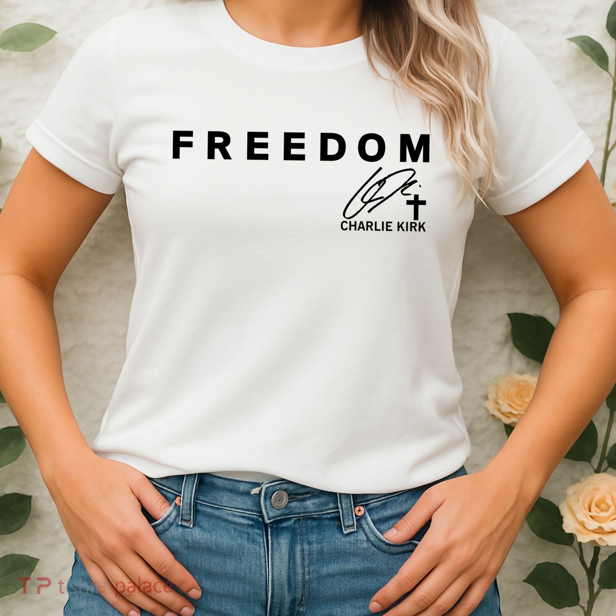 Freedom Charlie Kirk Its All About Jesus Back And Front Women's T-Shirt