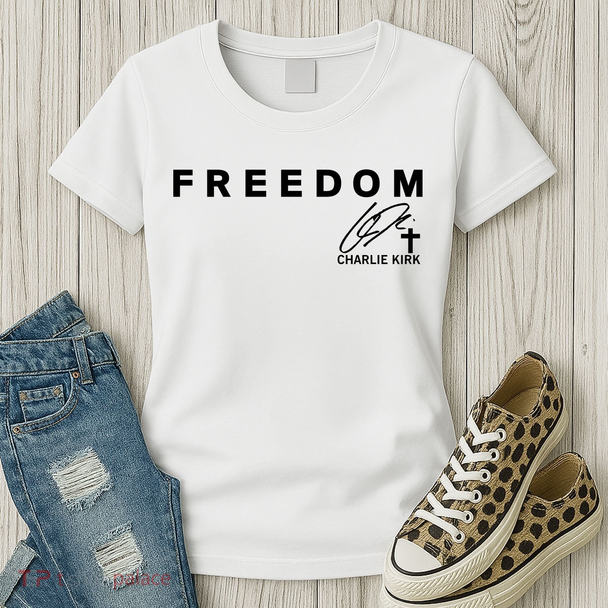 Freedom Charlie Kirk Its All About Jesus Back And Front Women's T-Shirt