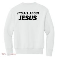 Freedom Charlie Kirk Its All About Jesus Back And Front Kids Sweatshirt thumb 1
